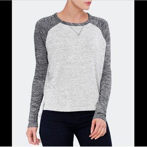 RAG & BONE HEATHER GRAY CHARCOAL RAGLAN SOFT CAMDEN TOP